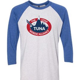 TUNA 3/4-Sleeve Heathered Poly/Cotton T-Shirt